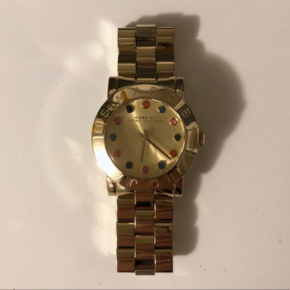 Marc Jacobs Accessories - Marc Jacobs gold watch with gemstone numerals